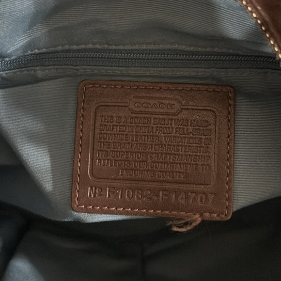 Coach Large Zoe Hobo F14707 Brown/ Silver Leather Shoulder Bag - Picture 10 of 10